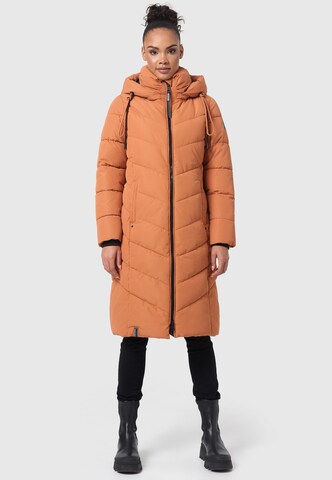 NAVAHOO Winter Coat 'Sahnekatzii XIV' in Orange: front