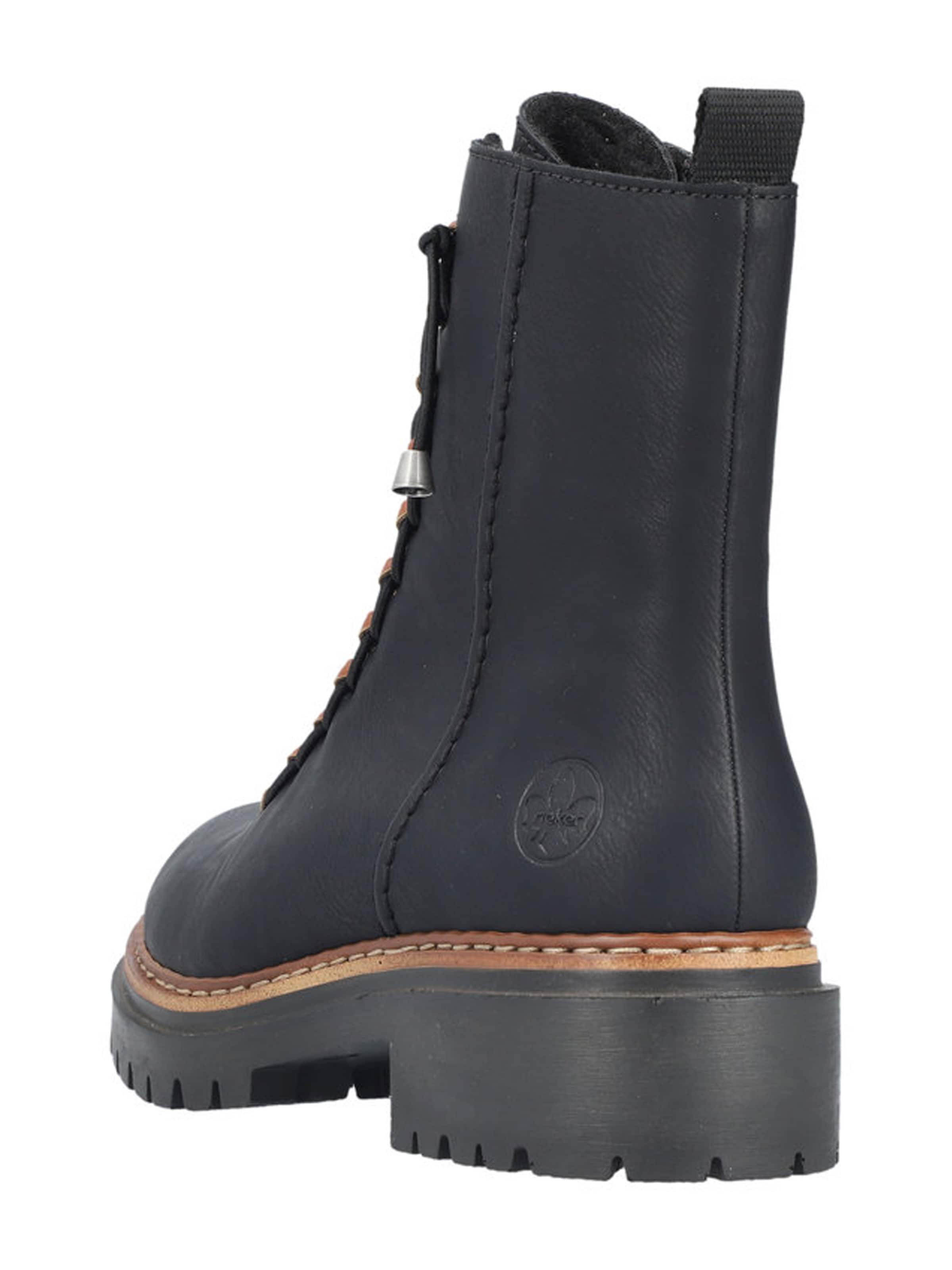 Rieker Schnürstiefelette in Schwarz