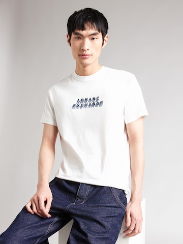 T-Shirt ARMANI EXCHANGE en blanc : devant
