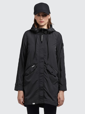 khujo Ανοιξιάτικο και φθινοπωρινό παλτό 'Games2' σε μαύρο: μπροστά