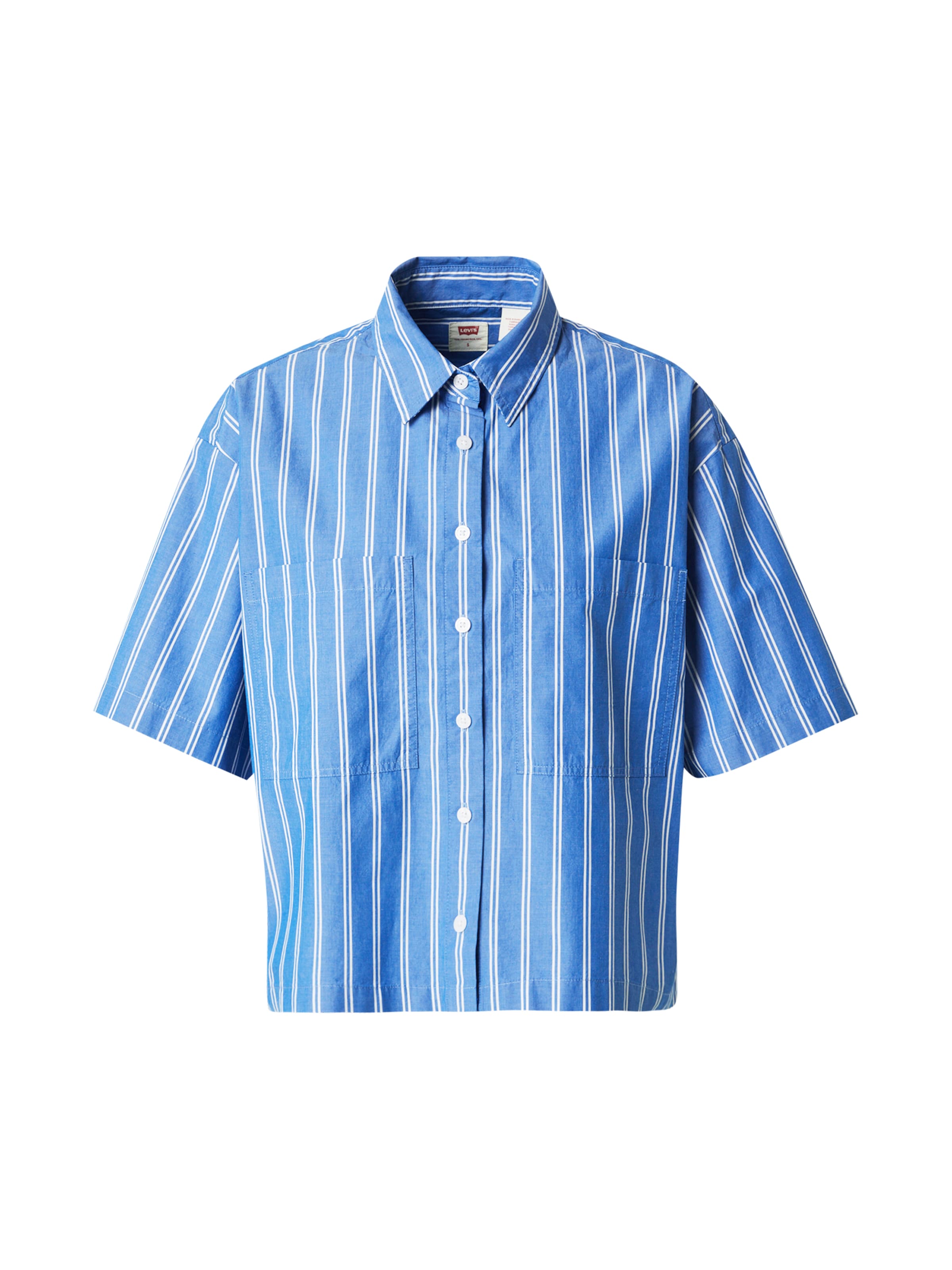 LEVI'S ® Μπλούζα 'Harlie Short Sleeve Cropped Shirt' σε μπλε: μπροστά