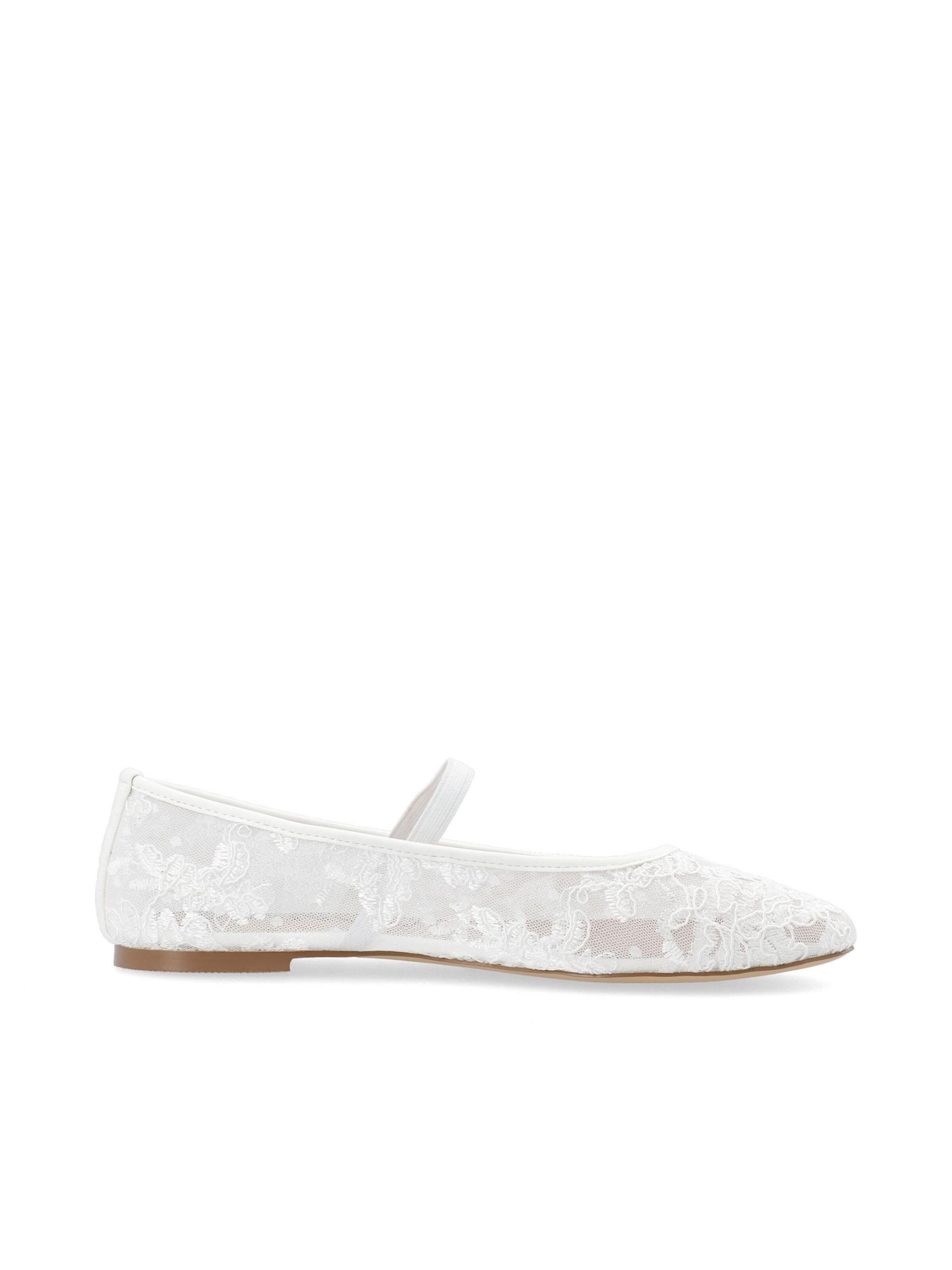 Bianco Strap ballerina 'Lilia' in White