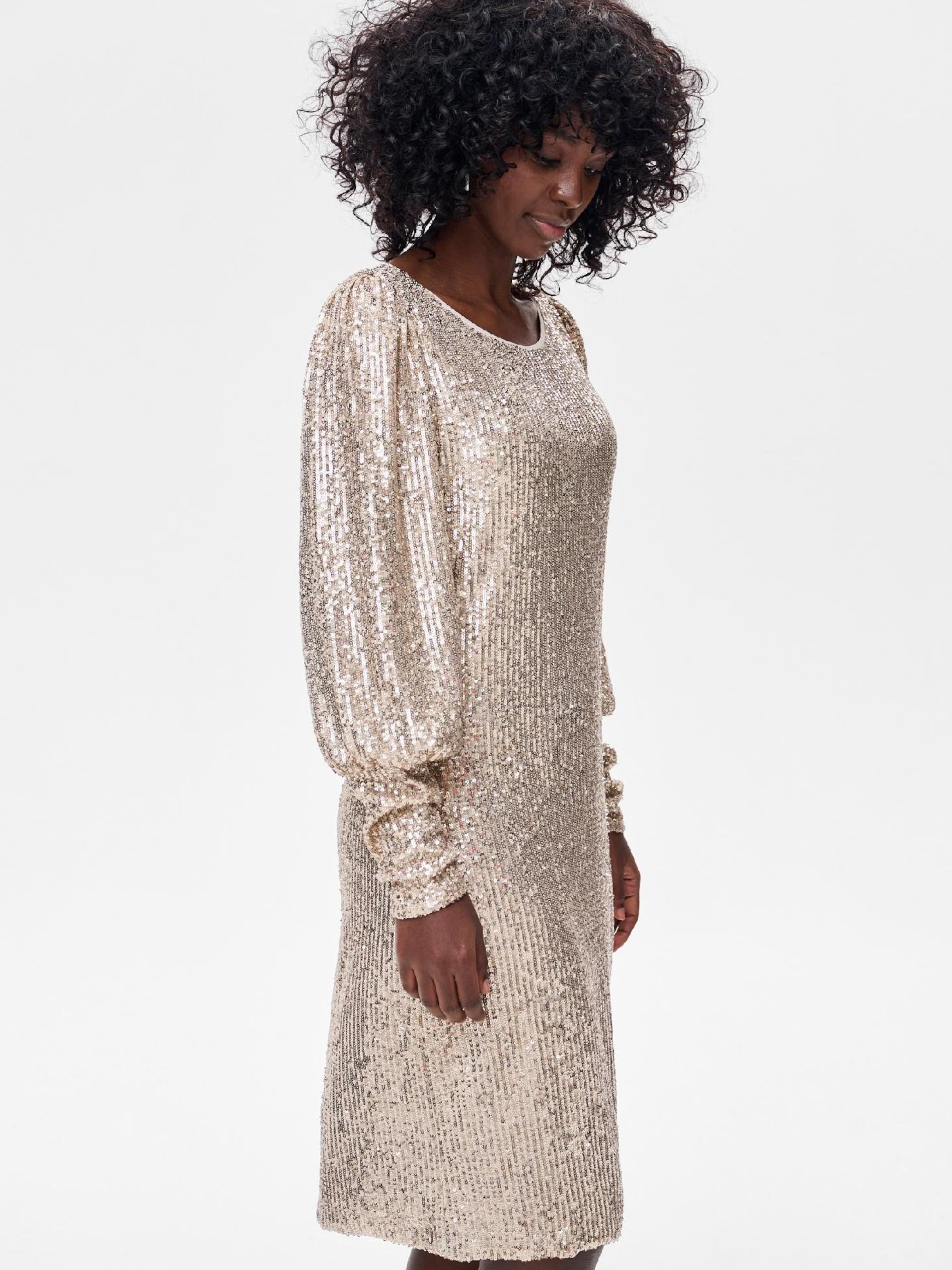 Blue Shadow Dress in Gold