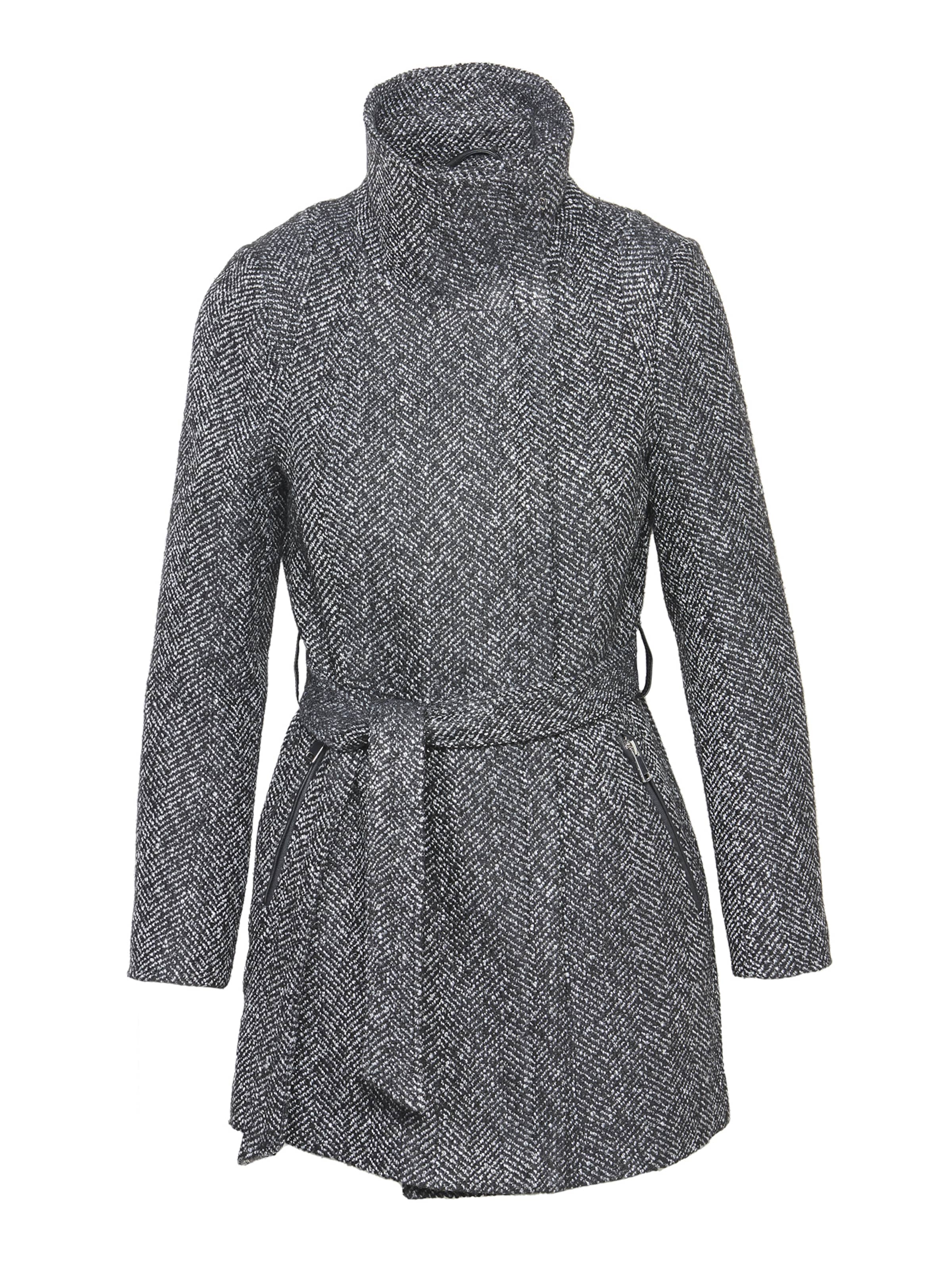 fekete / piszkosfehér KOROSHI Átmeneti kabátok, Termék nézet