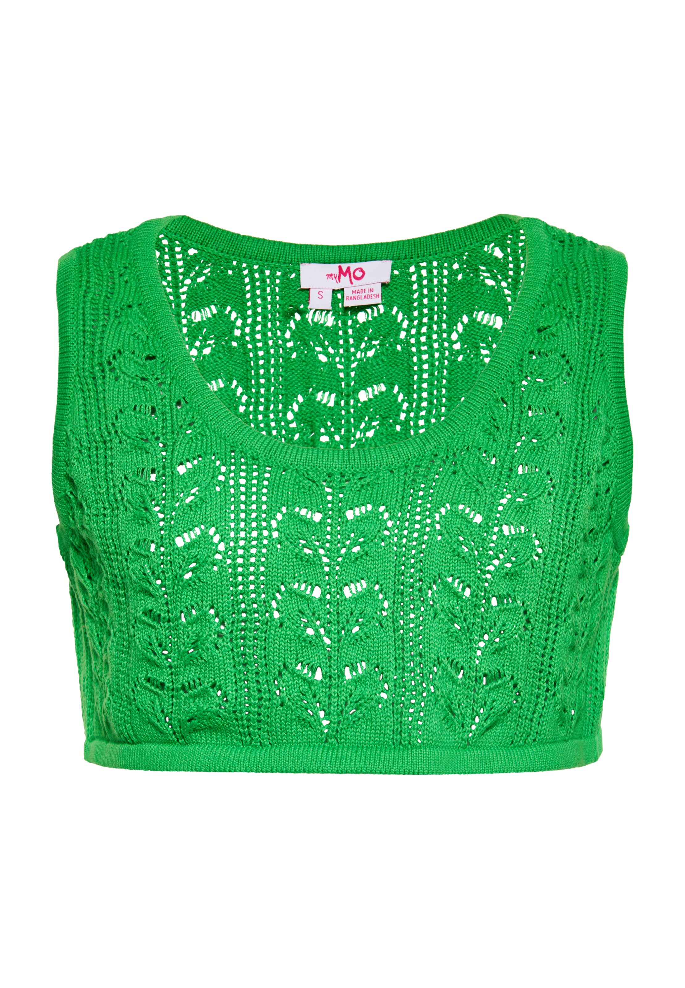 MYMO Vyšívaný top - Zelená: predná strana