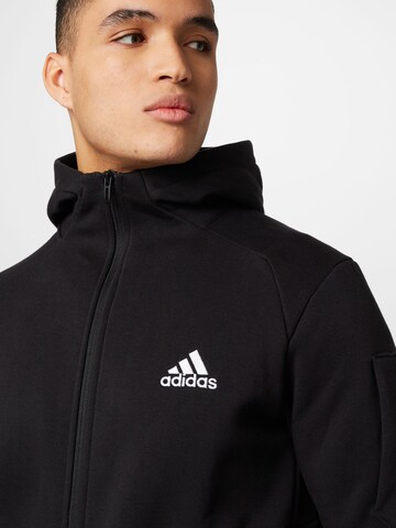 ADIDAS SPORTSWEAR - Casaco de treino em moletão 'Essentials For Gameday Fleece ' em preto