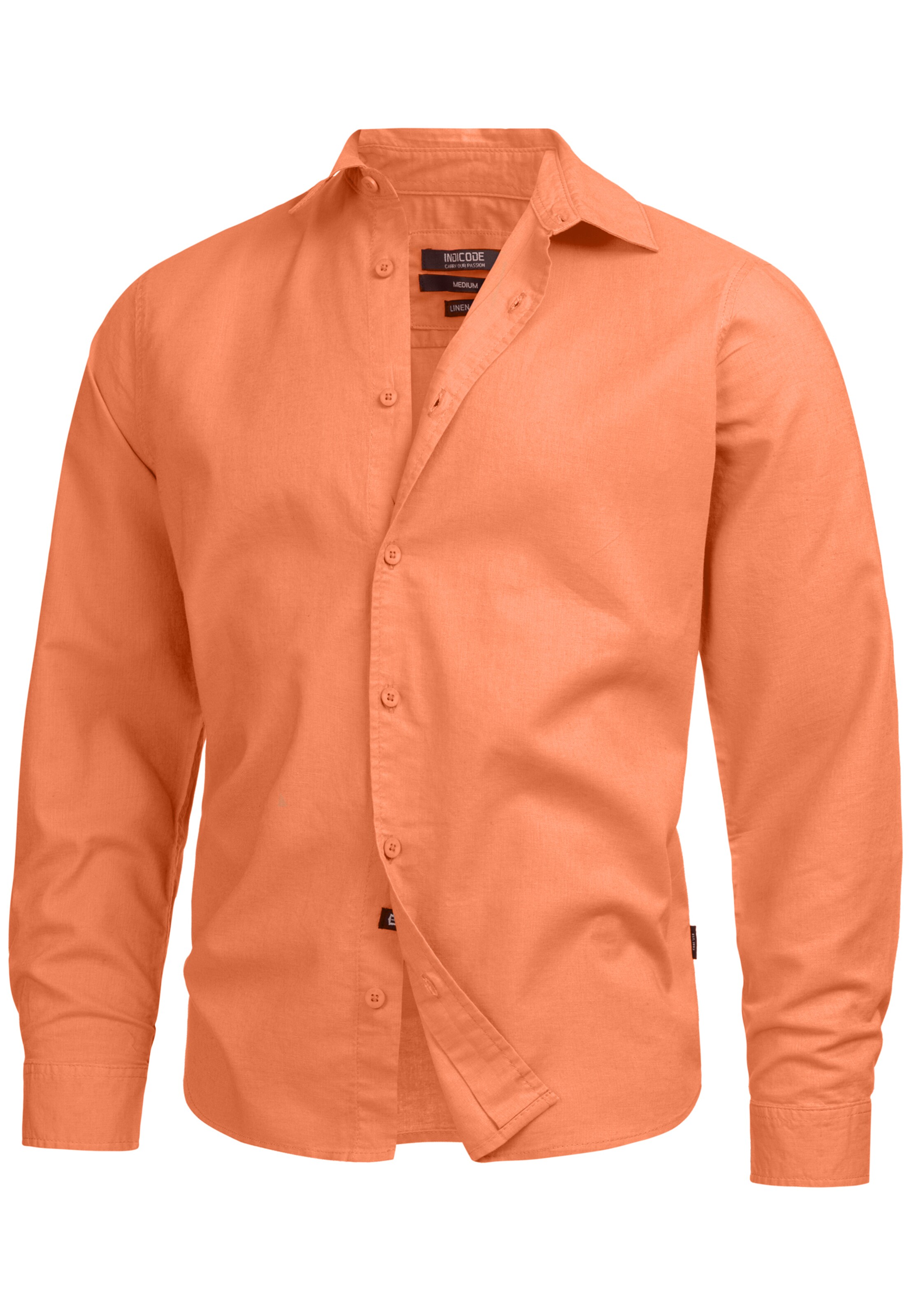 INDICODE JEANS Hemd 'Ville' in Orange: Vorderseite