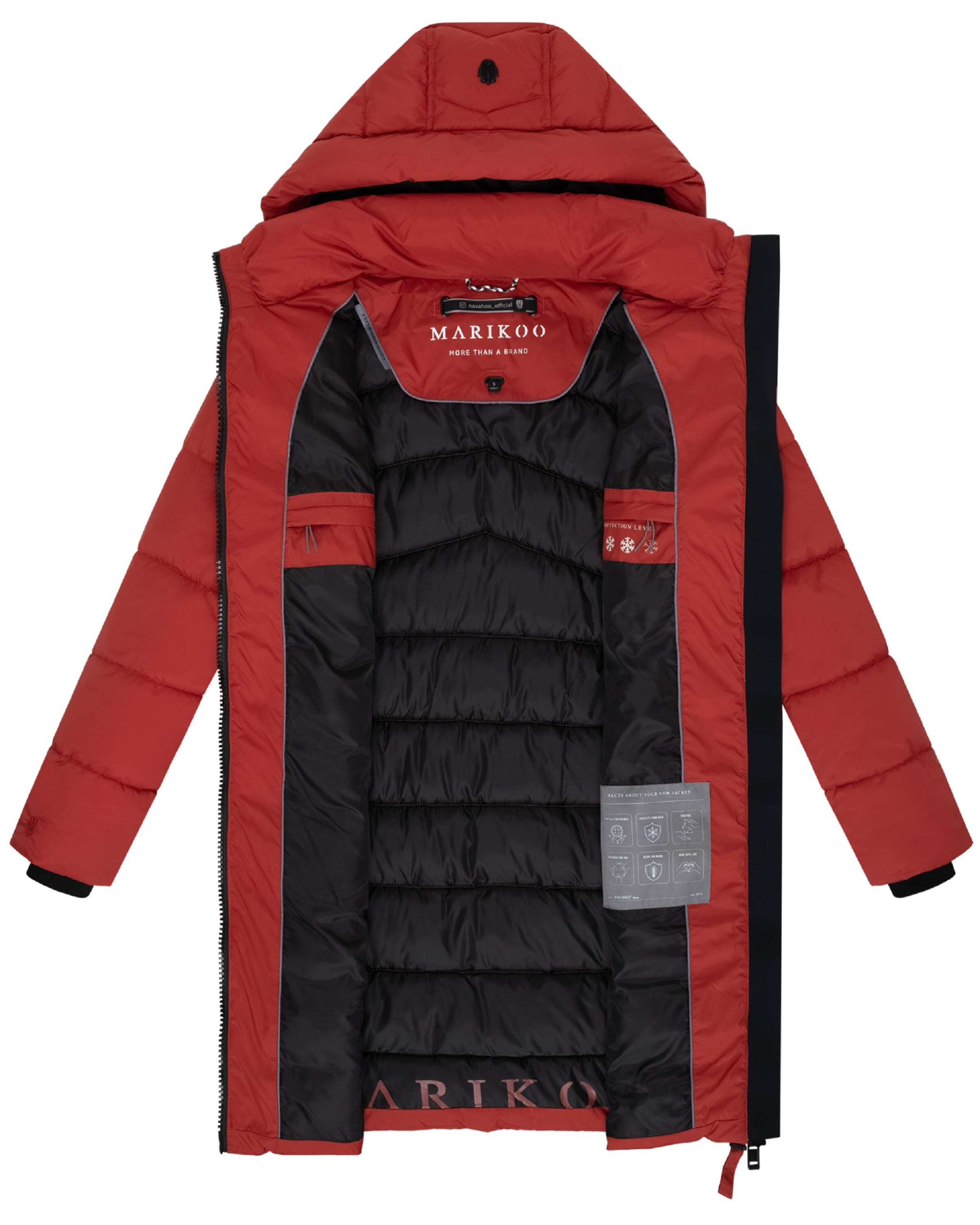 MARIKOO Χειμερινό παλτό 'Kaltnäschen 16' σε καφέ