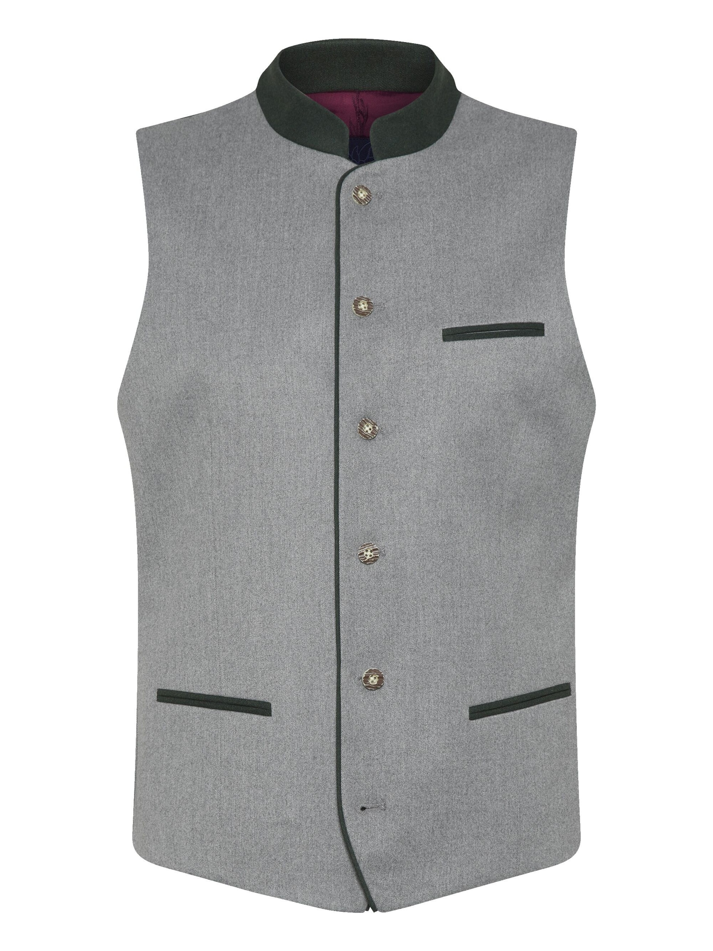 KaiserLich Trachtenweste '5434' in Grau: Vorderseite