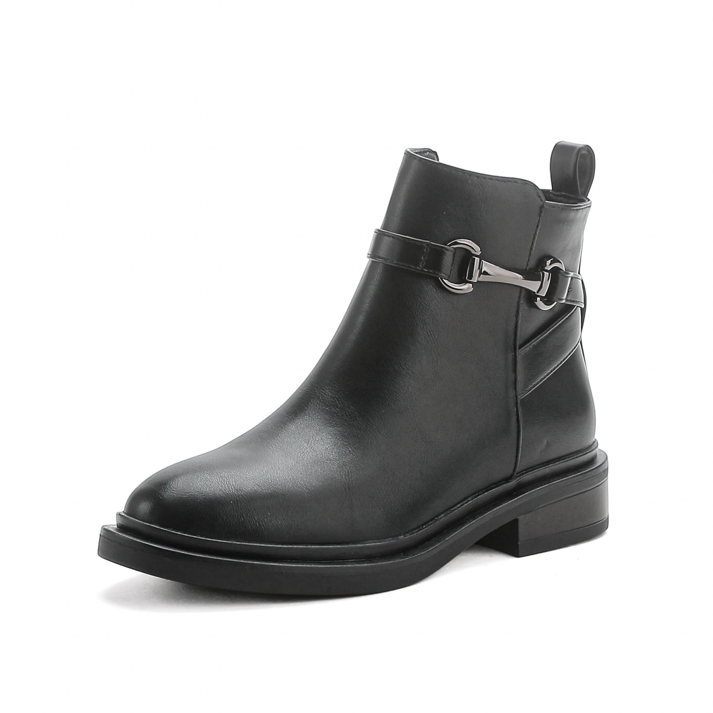 Ankle boots di Elara in nero: frontale