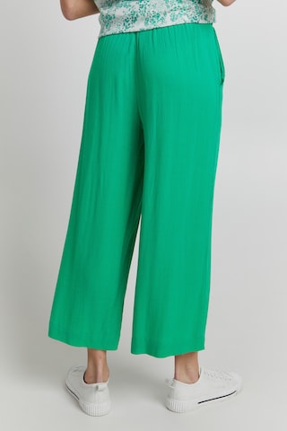 ICHI Wide leg Broek 'IHMARRAKECH' in Groen