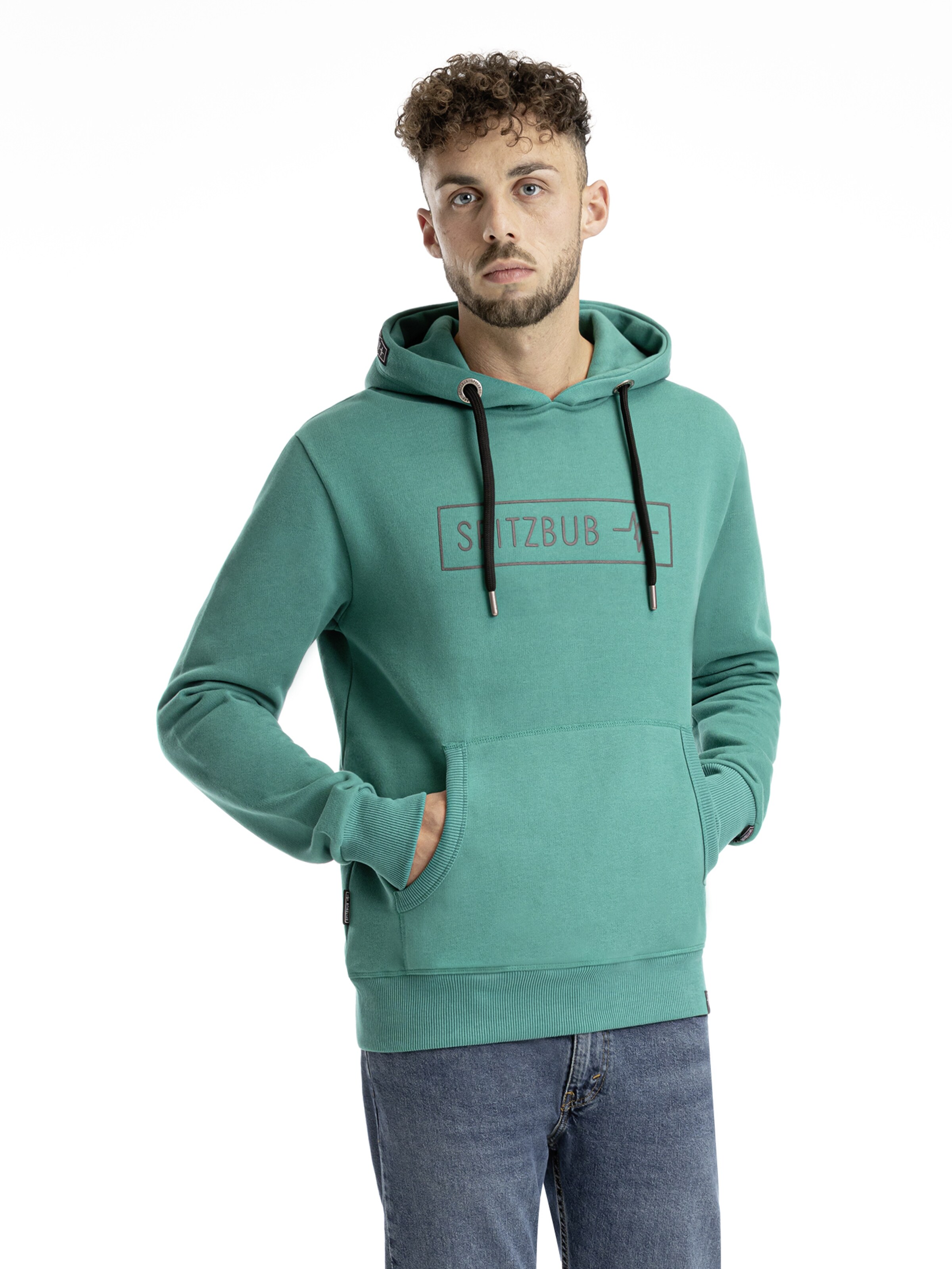 SPITZBUB Sweatshirt 'Michael' in Green: front