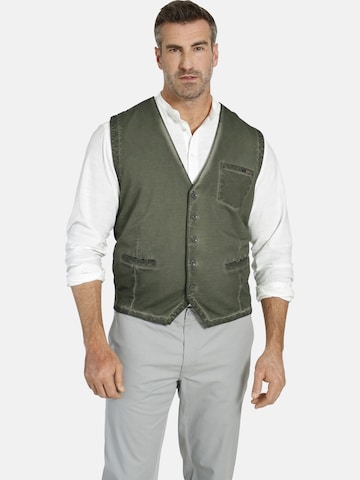 Charles Colby Bodywarmer ' Duke Stoud ' in Groen: voorkant