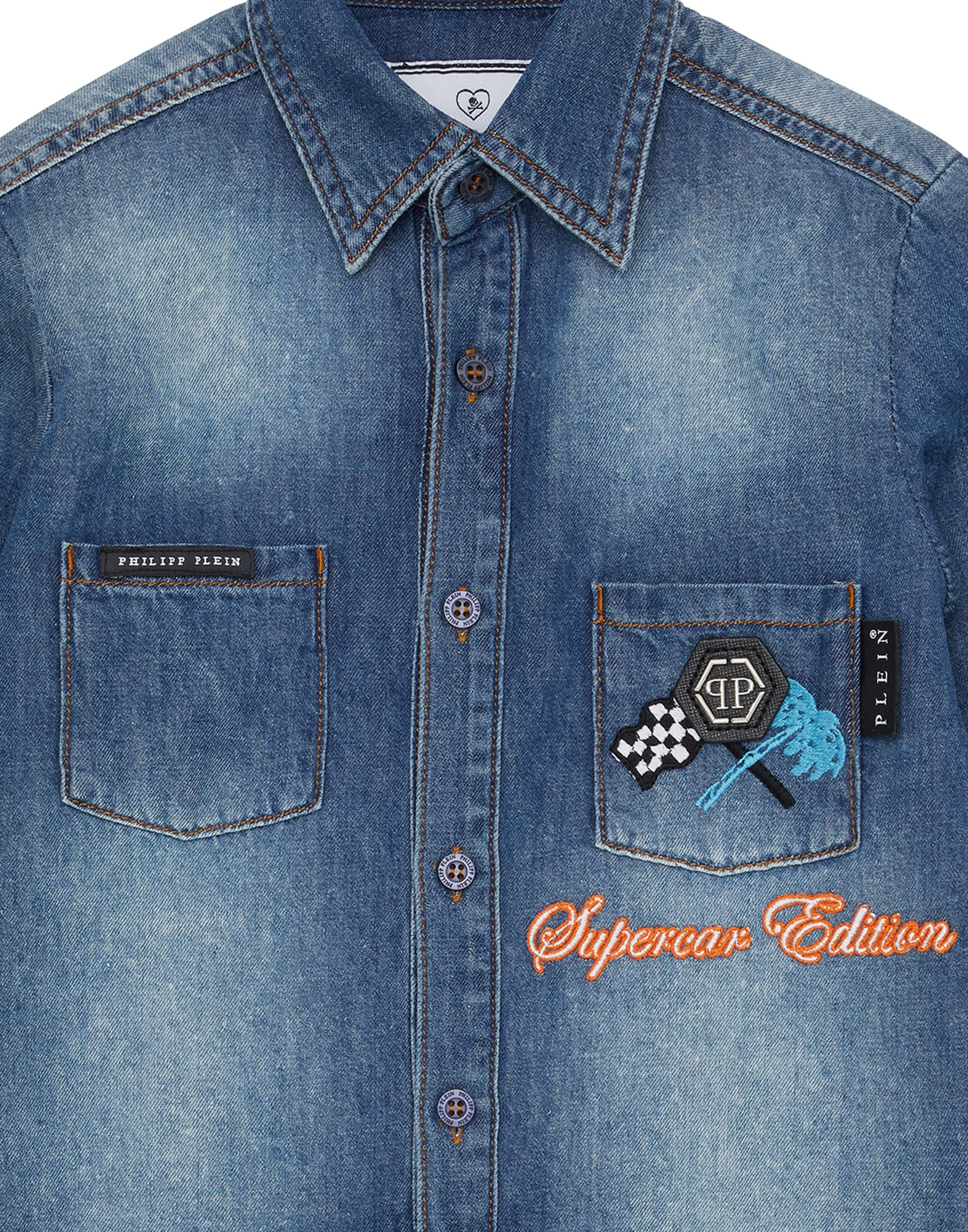 Philipp Plein Tussenjas 'Racing' in Blauw