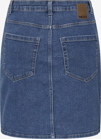 Pieces Tall Rok 'Peggy' in Blauw