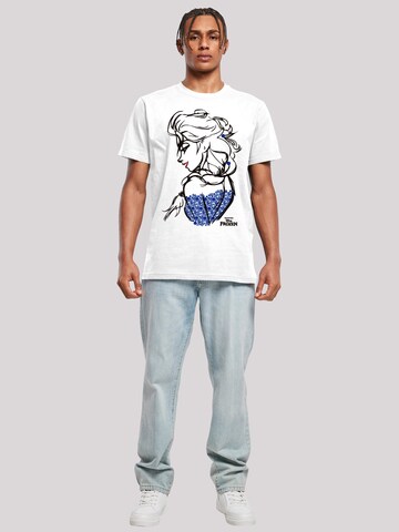 F4NT4STIC Shirt \'Disney Frozen Elsa Sketch Mono\' in White | ABOUT YOU