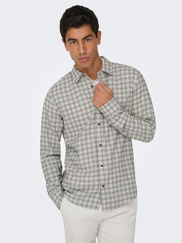 Slim fit Cămașă 'ONSGudmund' de la Only & Sons pe alb
