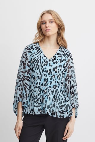 ICHI Blouse in Blauw: voorkant