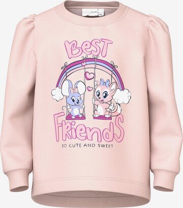 NAME IT Sweatshirt 'VIANJA' i rosa: framsida