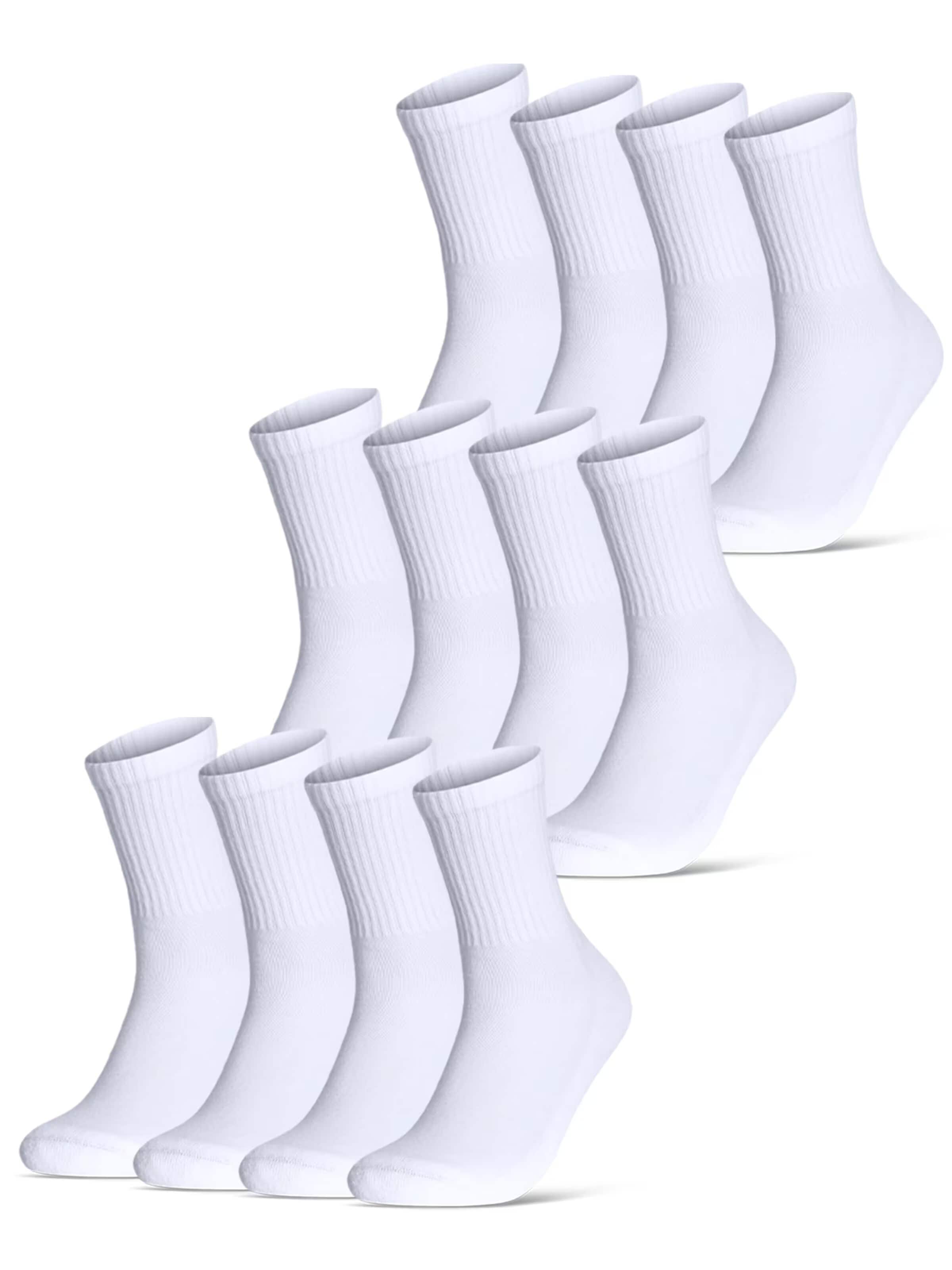 sockenkauf24 Athletic Socks in White: front