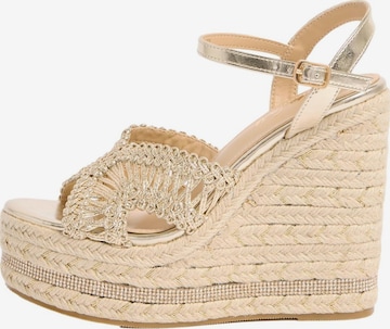 Sandalo di Lipsy in oro: frontale