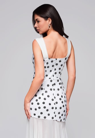 Ombre Cocktailjurk in Wit