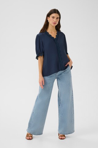 Chemisier 'Frammy' Cream en bleu