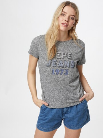 pelēks Pepe Jeans T-Krekls 'BIBIANA': no priekšpuses