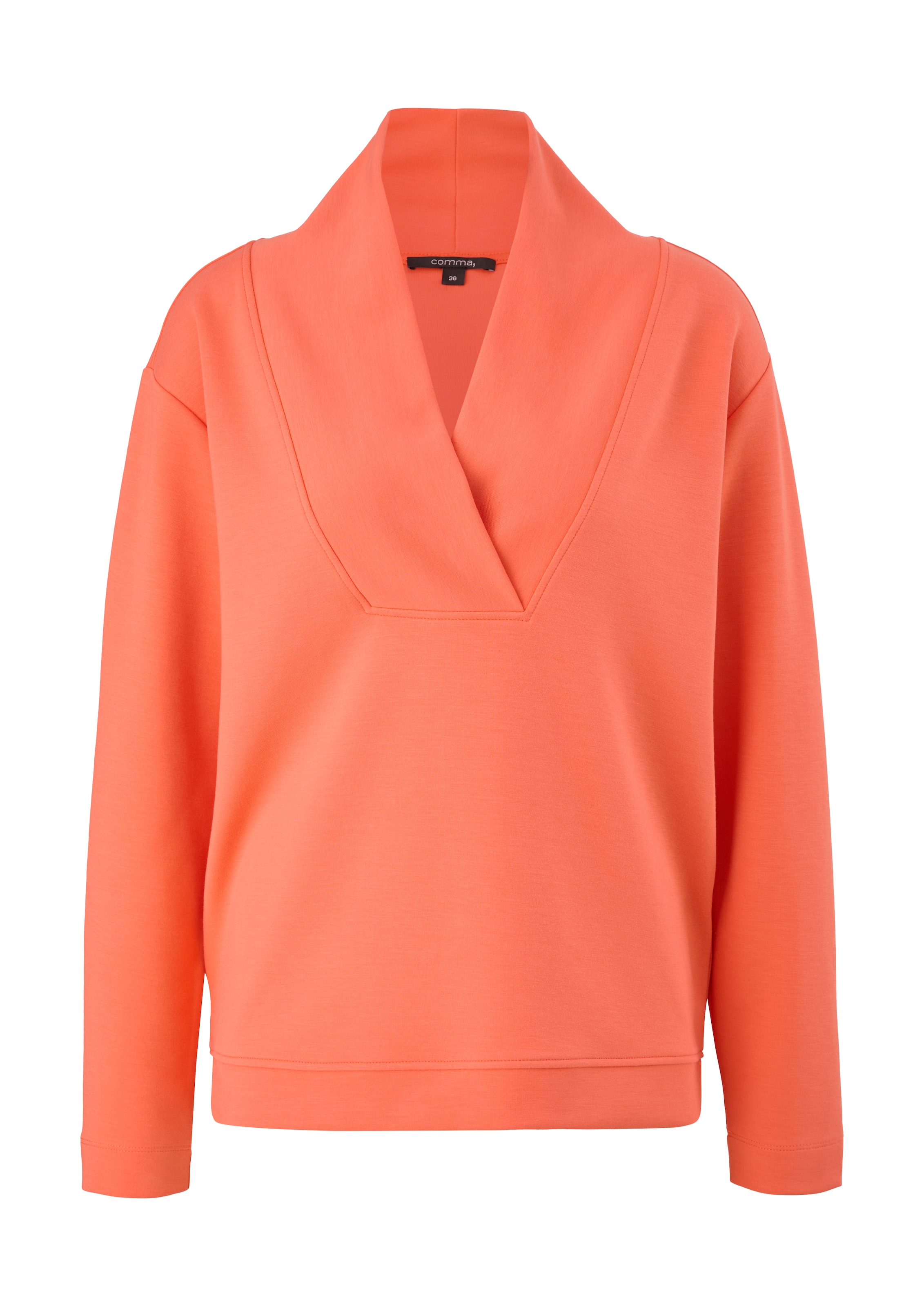 Sweat-shirt COMMA en orange : devant