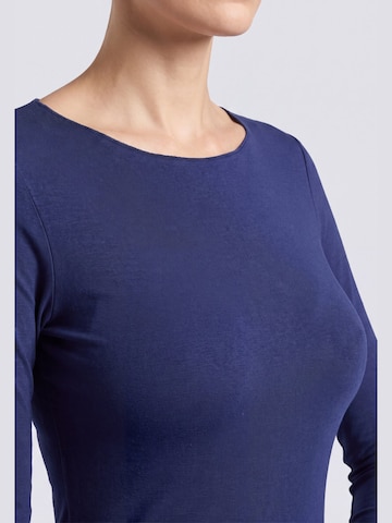 Ciocca - Camiseta térmica 'Cashmere undershirt barchetta' en azul