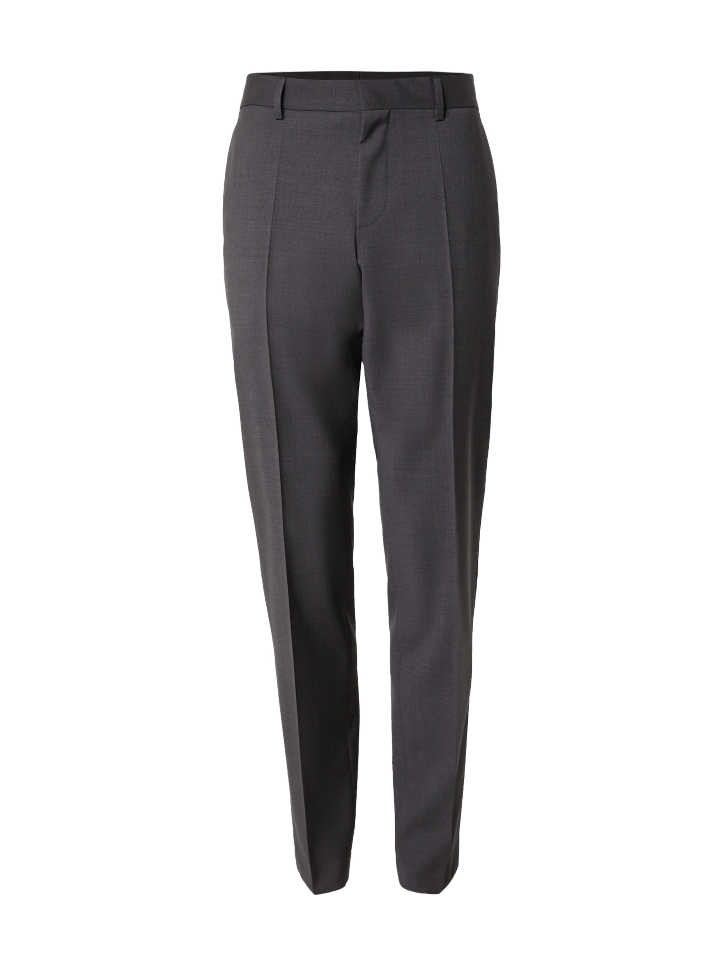 Regular Pantalon à plis &#x27;Genius&#x27; BOSS en gris : devant