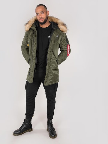 ALPHA INDUSTRIES Winter Jacket 'N3B Airborne' in Green