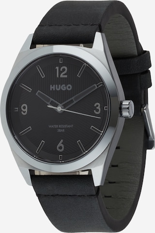 HUGO Red Analog Watch in Grey: front