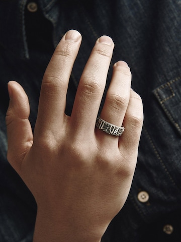 Bague 'VALHALL AWAITS ME' REYTEL en argent