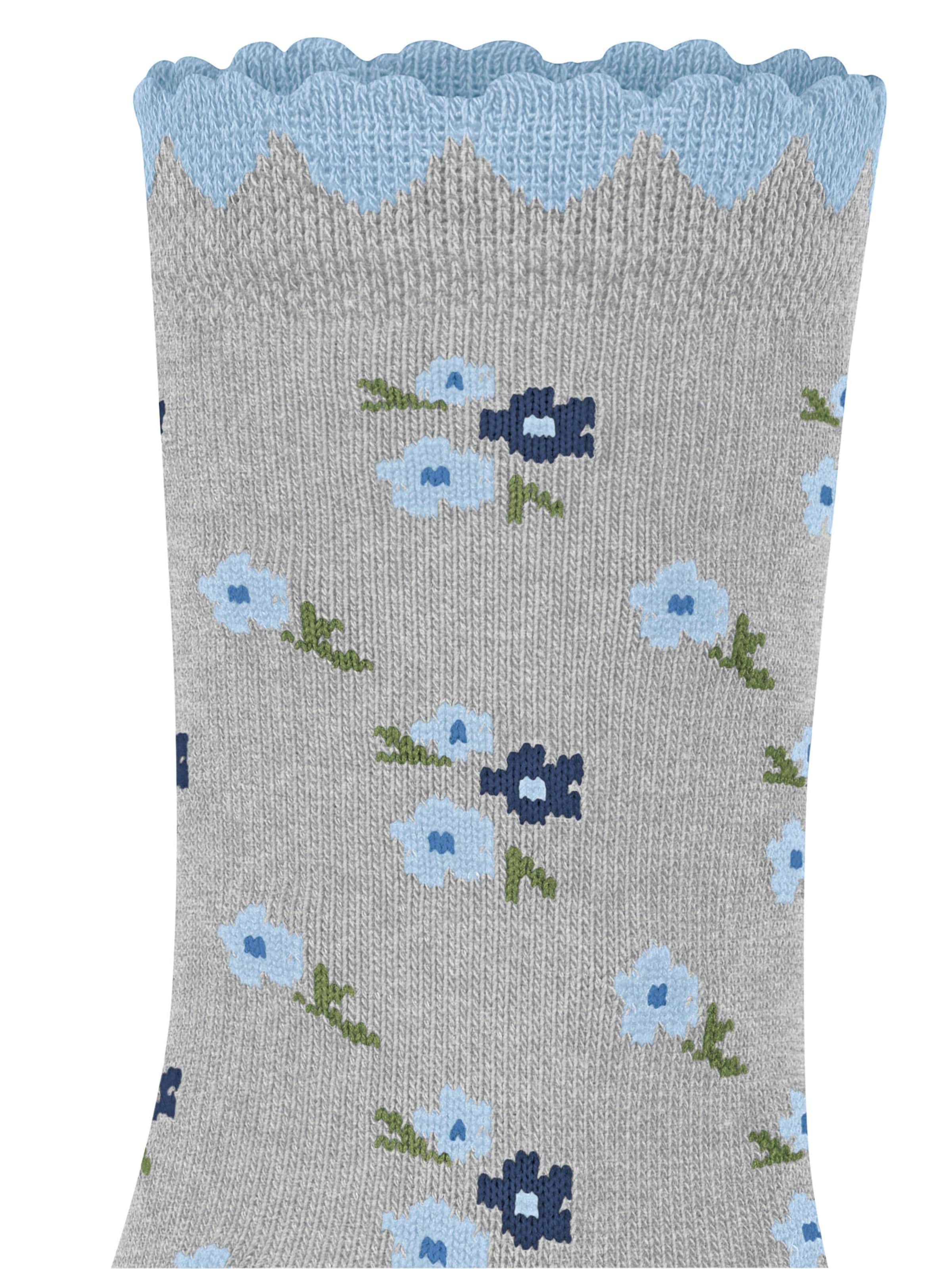FALKE Socks 'Ditsy Flowers' in Grey