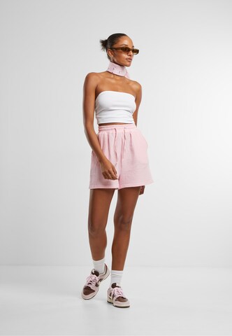 Urban Classics Loose fit Trousers in Pink