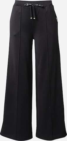 Liu Jo Wide leg Pleated Pants 'Felpa' in Black: front