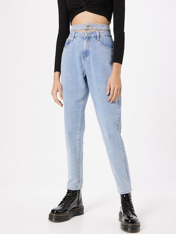 Misspap Tapered Jeans in Blauw: voorkant