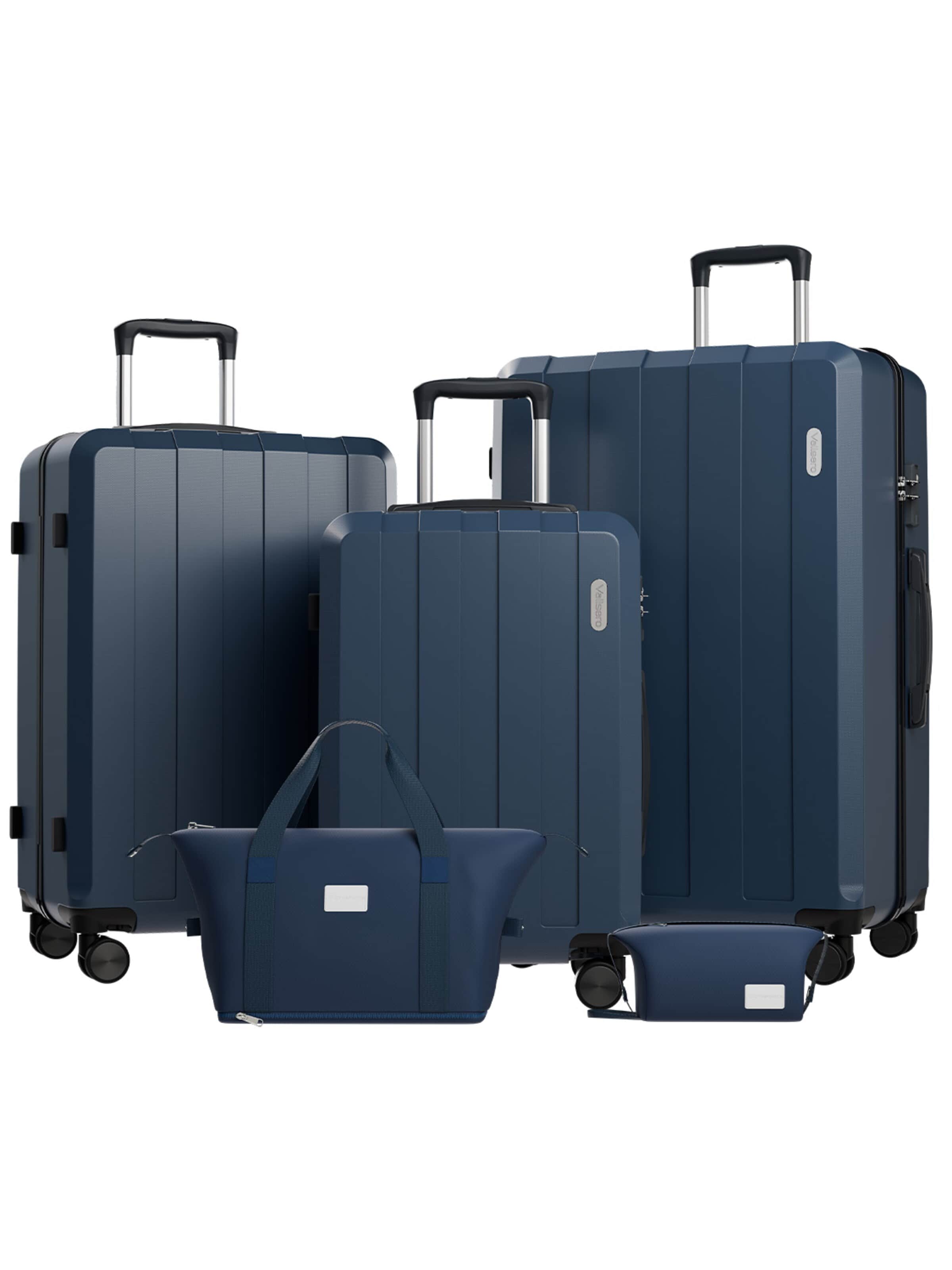 Vallsero Suitcase Set 'LG1 — VALLSERO Skyline' in Blue: front