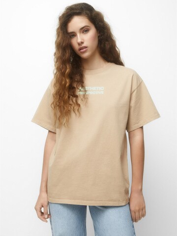 Pull&Bear T-Shirt in Beige: Vorderseite