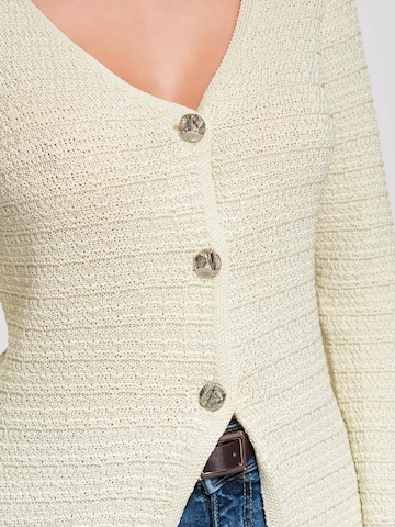 Ombre Gebreid vest in Geel