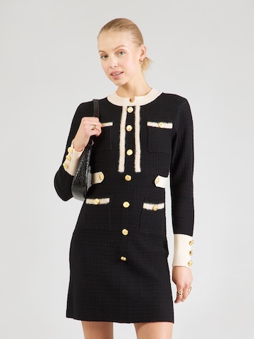 Derhy Πλεκτό φόρεμα 'CLEMENCE' σε μαύρο: μπροστά