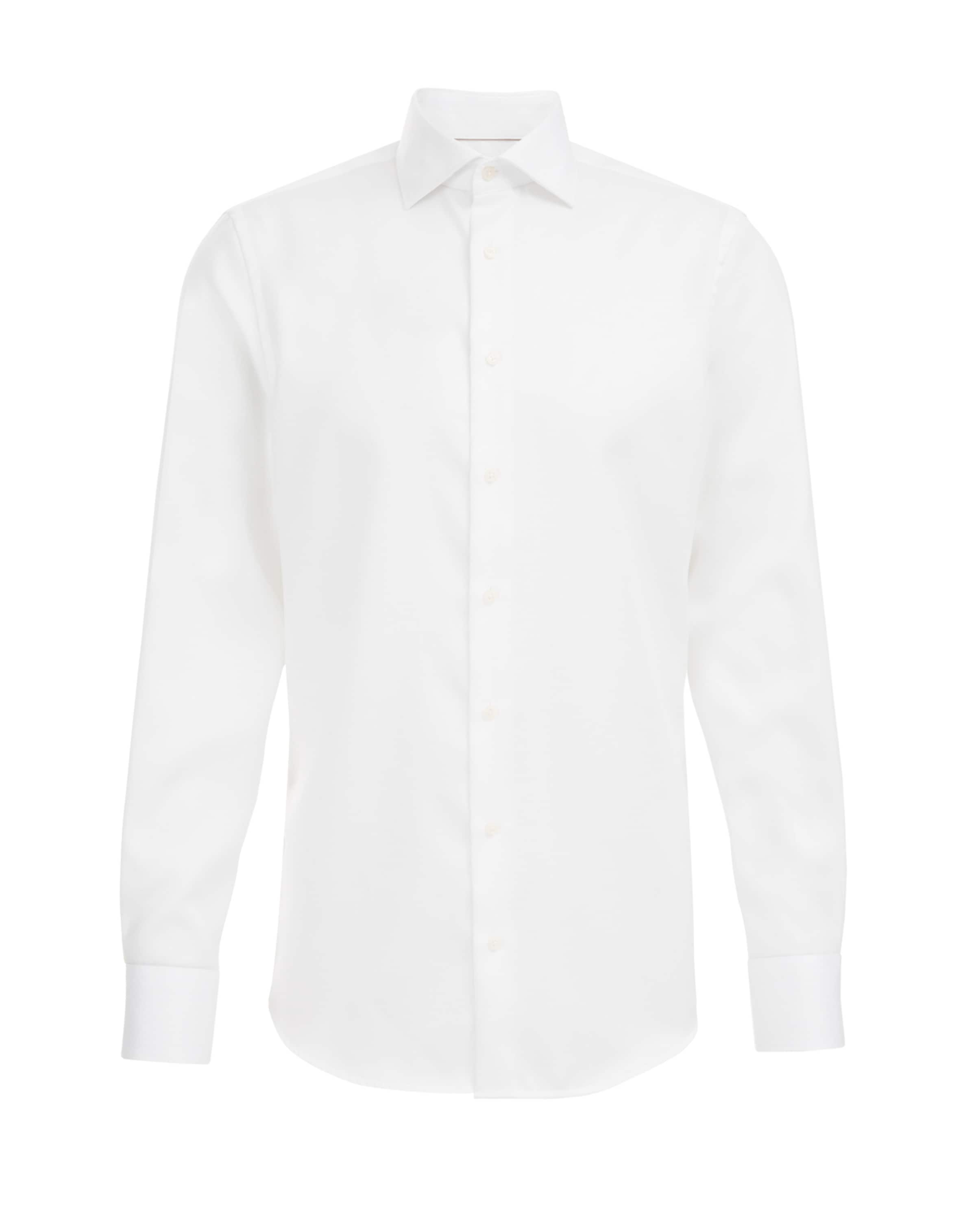 WE Fashion Slim fit Business shirt in White: front