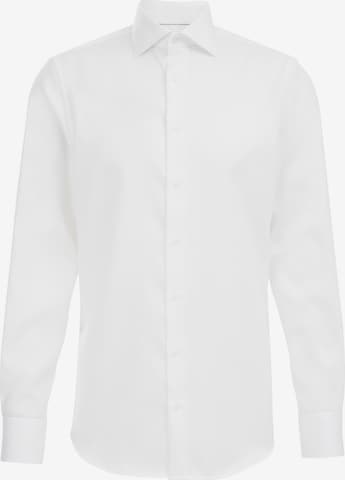 Coupe slim Chemise WE Fashion en blanc : devant
