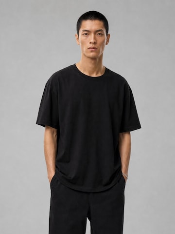 Lowkey T-shirt 'T-Shirt Plain Tee Overzised Shirt' i svart