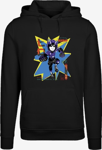 Sweat-shirt 'Big Hero 6 Hiro Manga' F4NT4STIC en noir : devant
