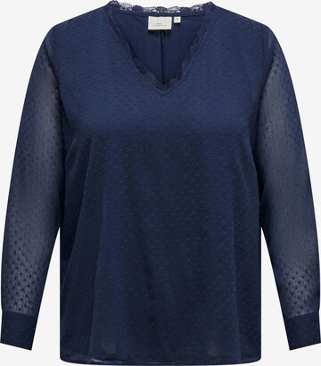 ONLY Carmakoma Shirt in Blauw: voorkant