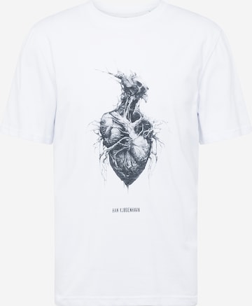 Han Kjøbenhavn Shirt 'Heart Monster' in White: front