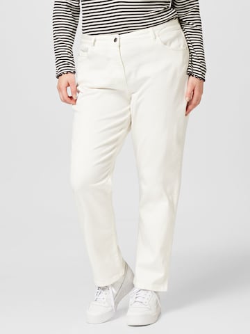 Persona by Marina Rinaldi Regular Pants 'RAISSA' in White: front