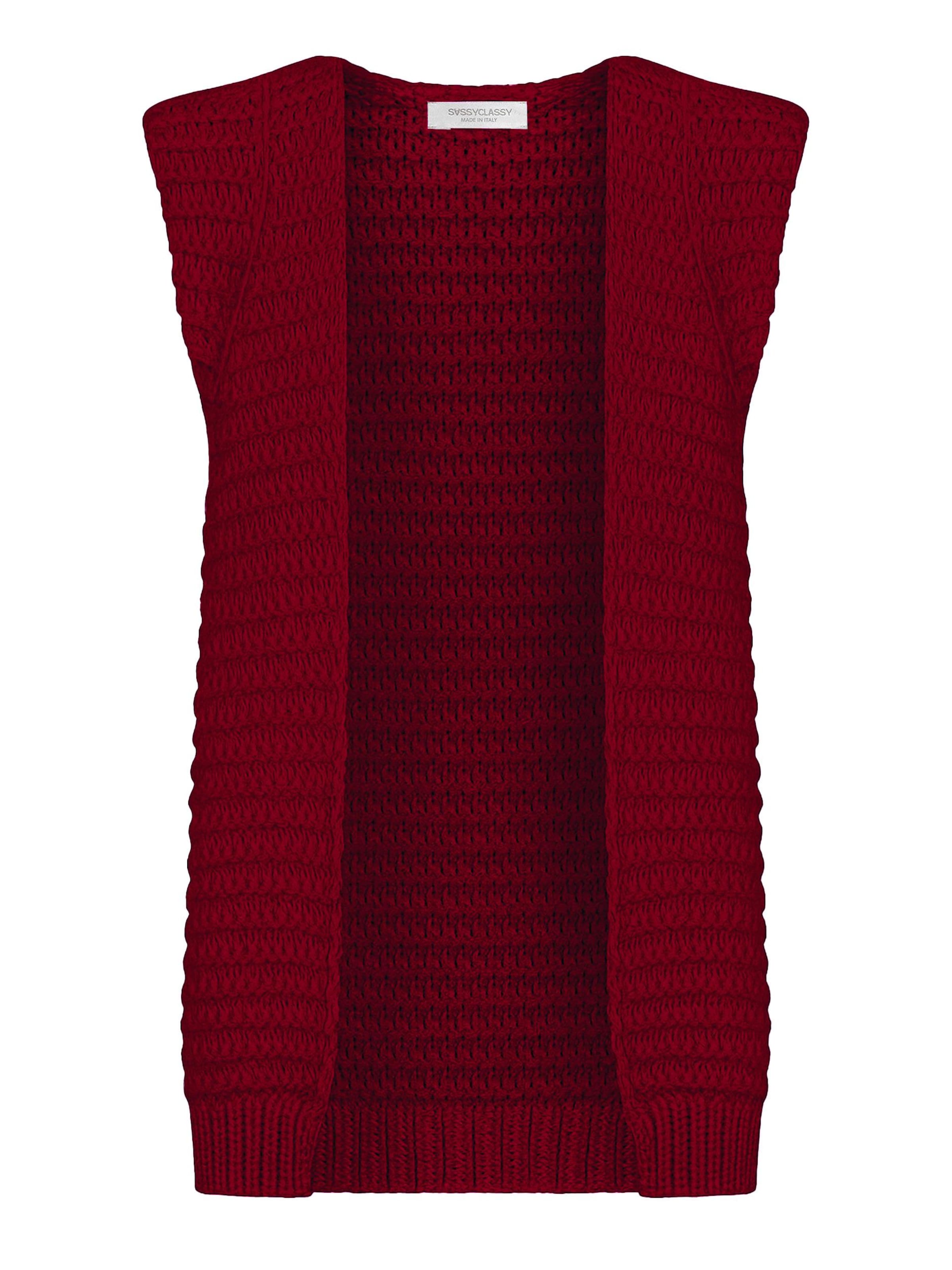 SASSYCLASSY Weste‌‌‌‌ in Rot: Vorderseite